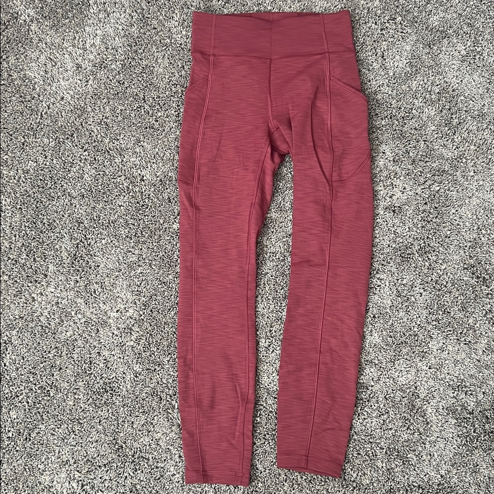 Lululemon Invigorate Leggings with Pockets. 25” inseam. Like new condition.